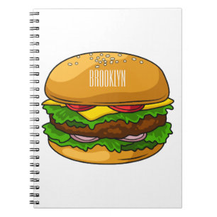 Hamburger Cartoon Notizblock