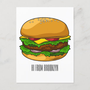 Hamburger Cartoon Postkarte