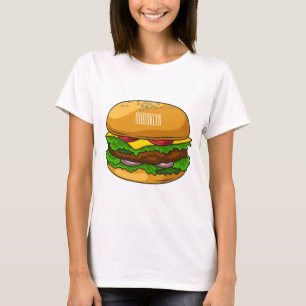 Hamburger Cartoon T-Shirt