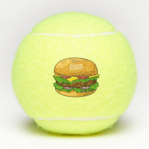 Hamburger Cartoon Tennisbälle