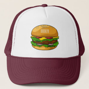 Hamburger Cartoon Truckerkappe