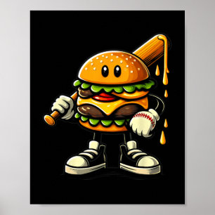 Hamburger Cheeseburger Sell Sports Player Poster