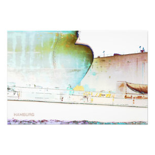 Hamburger Dockarbeit SACHERS Art Fotodruck