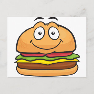 Hamburger Emoji Postkarte