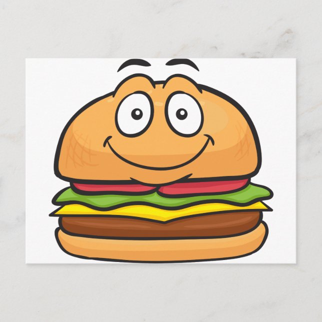 Hamburger Emoji Postkarte (Vorderseite)