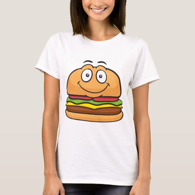 Hamburger Emoji T-Shirt (Vorderseite)