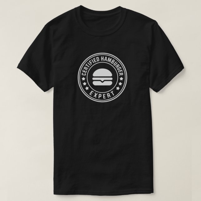 Hamburger Expert Hamburgers Burgers T-Shirt (Design vorne)