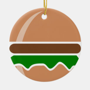 Hamburger Fast Food ein Sandwich Keramik Ornament