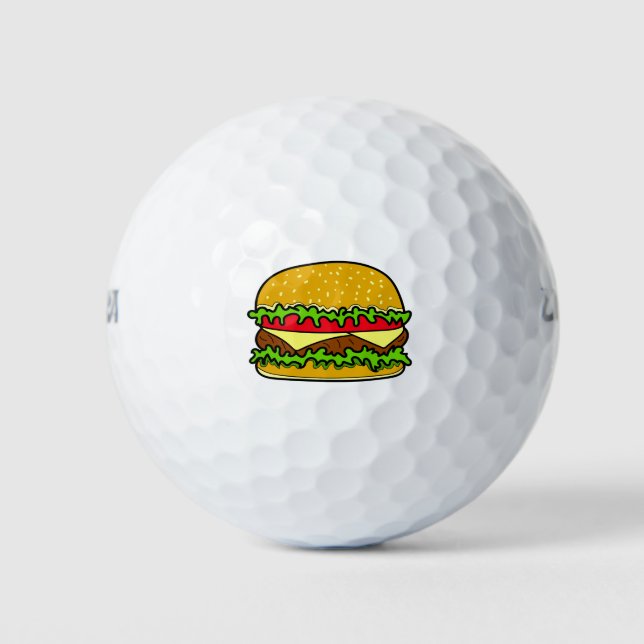 Hamburger Fast Food Golfball (Vorderseite)