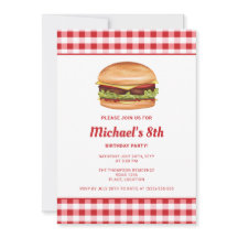 Hamburger Fast Food Illustration Geburtstagsparty