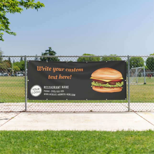 Hamburger Fast Food Restaurant oder Abendessen nac Banner (InSitu)