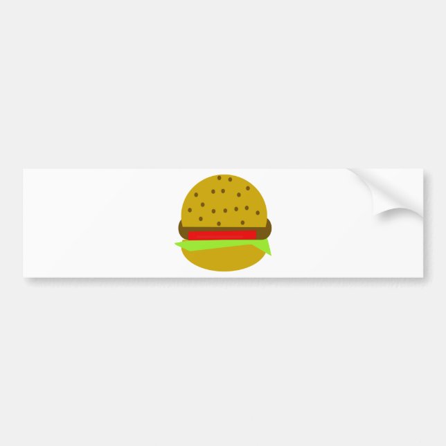Hamburger Fastfood Burburger Autoaufkleber (Vorne)