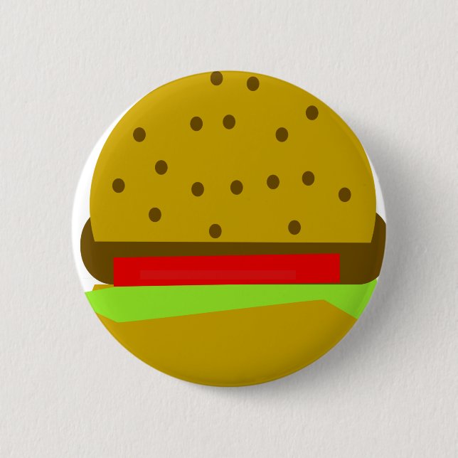 Hamburger Fastfood Burburger Button (Vorderseite)