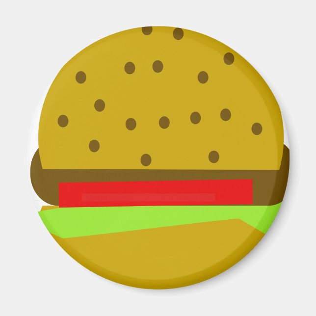Hamburger Fastfood Burburger Magnet (Vorne)