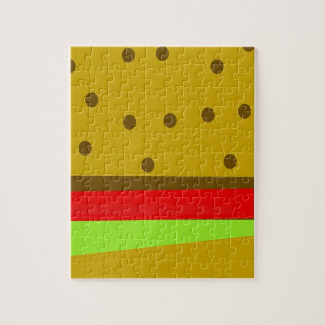 Hamburger Fastfood Burburger Puzzle (Vertikal)