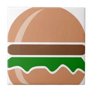 Hamburger Fastfood ein Sandwich Fliese