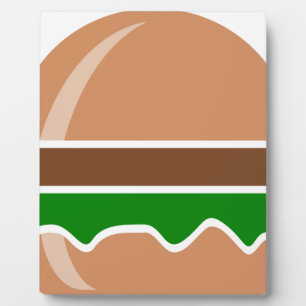 Hamburger Fastfood ein Sandwich Fotoplatte