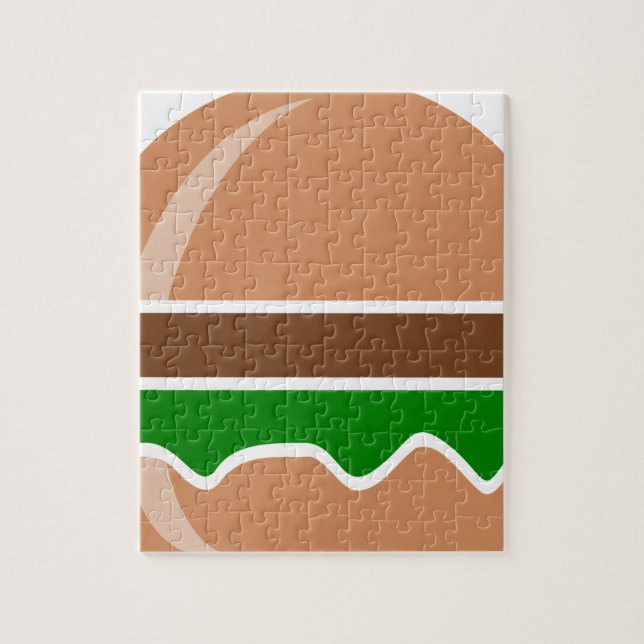 Hamburger Fastfood ein Sandwich Puzzle (Vertikal)