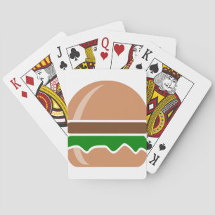 Hamburger Fastfood ein Sandwich Spielkarten