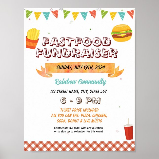 Hamburger Finanzierungs-Event-Template Poster (Vorne)