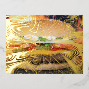 Hamburger Folie Einladungspostkarte