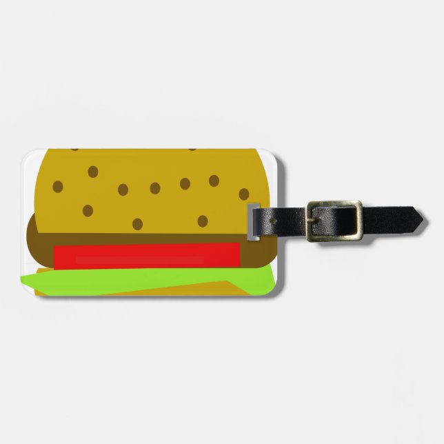 Hamburger Food Food Gepäckanhänger (Vorderseite horizontal)