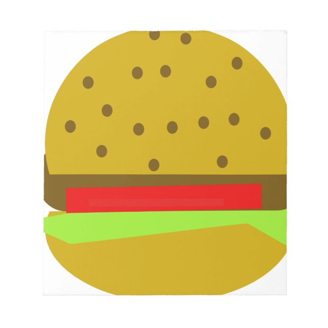 Hamburger Food Food Notizblock (Vorderseite)