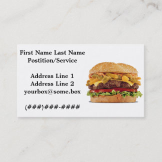 Hamburger-Geschäft Visitenkarte