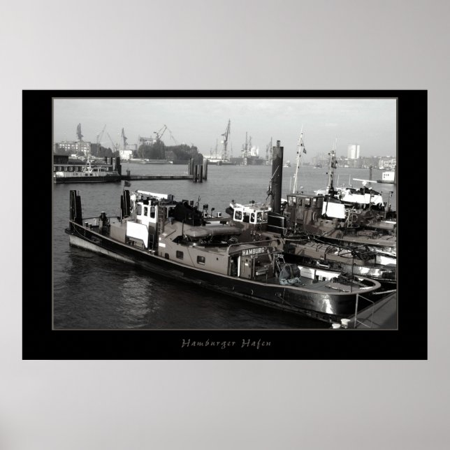 Hamburger Hafen Poster (Vorne)