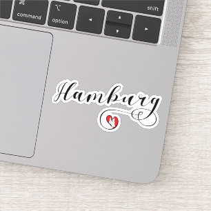Hamburger Herzenflagge Aufkleber