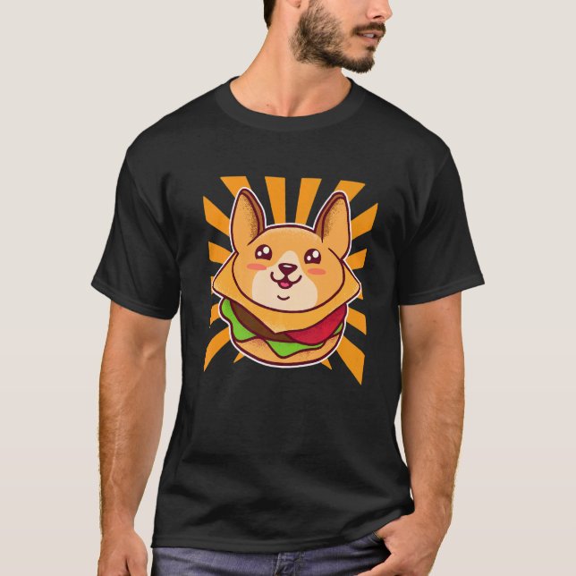 Hamburger Hundefutter Corgi   T-Shirt (Vorderseite)