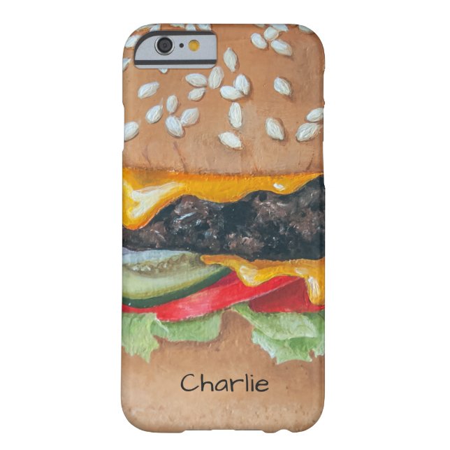 Hamburger Illustration individuelle Name Handys Fä Case-Mate iPhone Hülle (Rückseite)