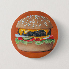 Hamburger-Illustrationsknöpfe Button