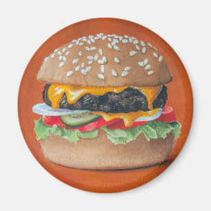 Hamburger Illustrationsmagnete Magnet