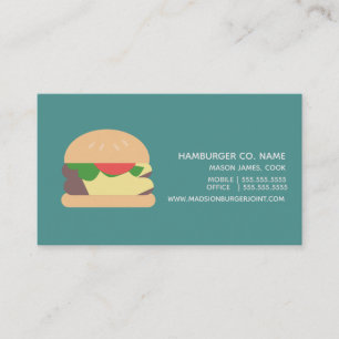 Hamburger-Imbiss-Restaurant-Geschäftskarte Visitenkarte