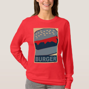 Hamburger in blauer Kunst T-Shirt