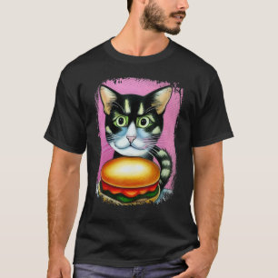Hamburger Katze Katzenburger Burger Schnurren Mia T-Shirt