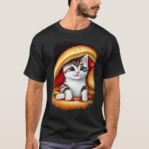 Hamburger Katze Katzenburger Burger Schnurren Mia T-Shirt