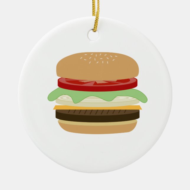 Hamburger Keramik Ornament (Vorne)