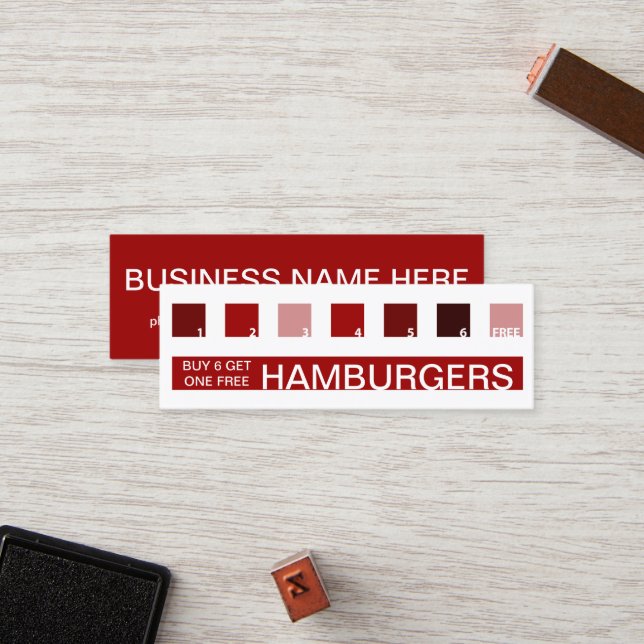 HAMBURGER Kundenbindung (mod squares) Treuekarte (Vorderseite/Rückseite Beispiel)