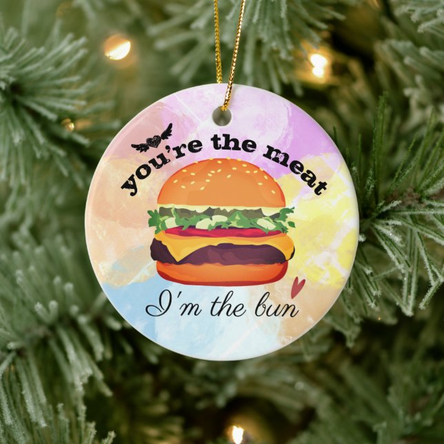 Hamburger Liebe Weihnachten Keramik Ornament (Baum)