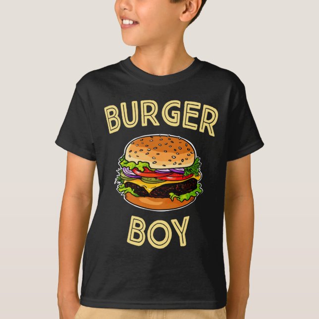 Hamburger-Liebhaber Burger Boy Performance  T-Shirt (Vorderseite)