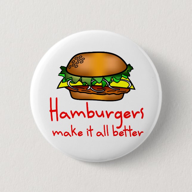 Hamburger-Liebhaber Button (Vorderseite)
