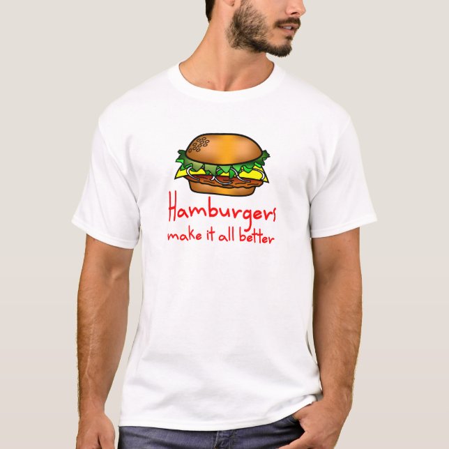 Hamburger-Liebhaber T-Shirt (Vorderseite)