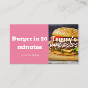 Hamburger-Lieferrabatt-Angebot Visitenkarte