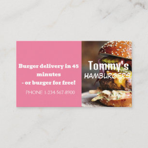 Hamburger-Lieferrabatt-Angebot Visitenkarte