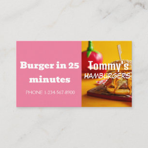 Hamburger-Lieferrabatt-Angebot Visitenkarte