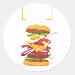 Hamburger Lover Geschenk Fast Food Gym Workout Che Runder Aufkleber