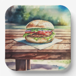 Hamburger Pappteller