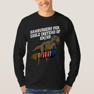 Hamburger Per Eagle statt Patriotischer Spaß T-Shirt